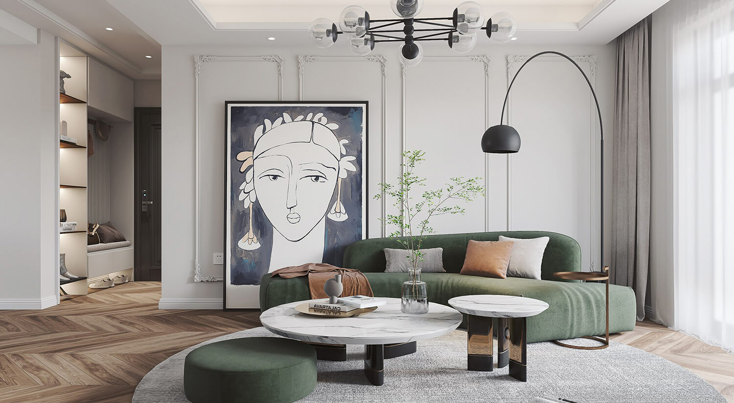 錦繡麗園105㎡現(xiàn)代簡(jiǎn)約風(fēng)格案例